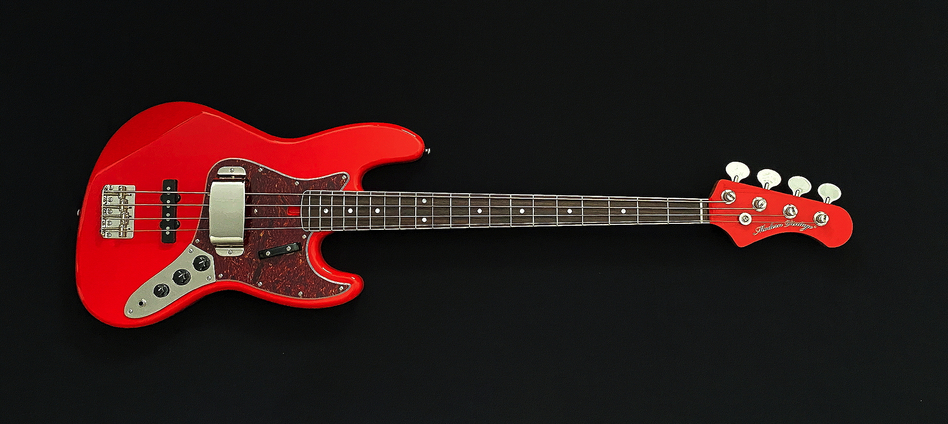 Modern Vintage MVJ4-66 Jazz Bass Fiesta Red
