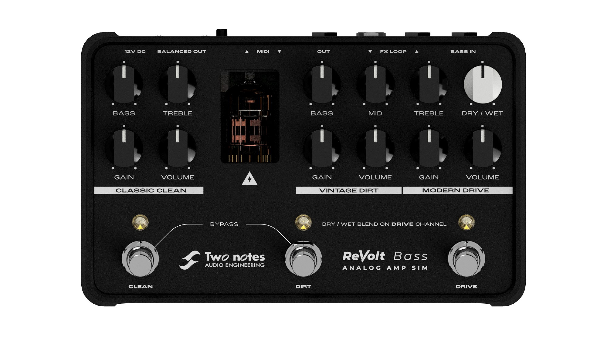 two notes revolt bass amp sim pedal