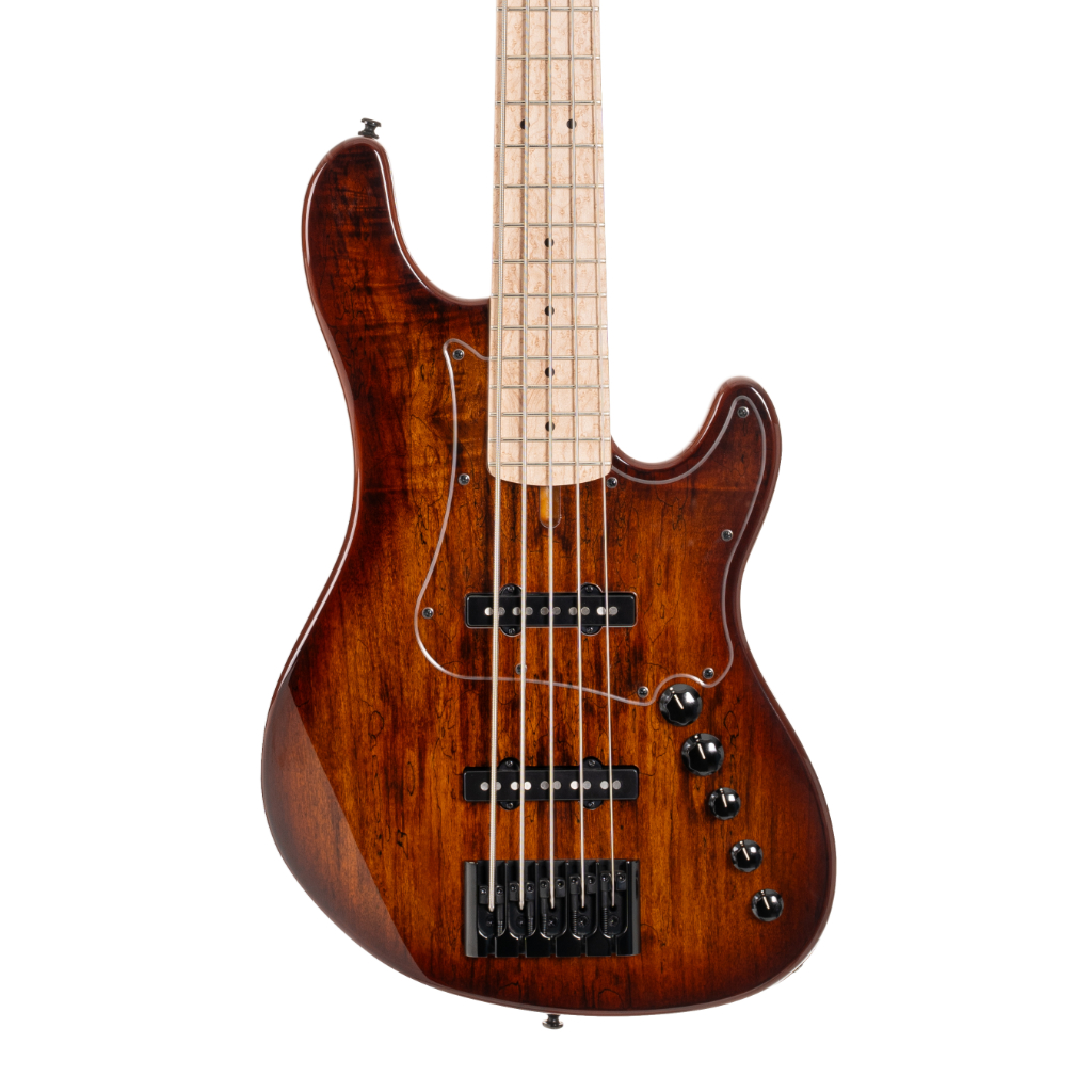 cort gb-fusion 5 bass, 5-string bass antique brown burst