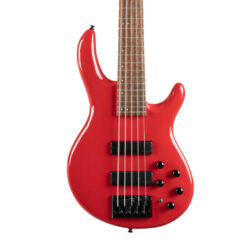 cort artisan c5 deluxe bass 5-string bass red