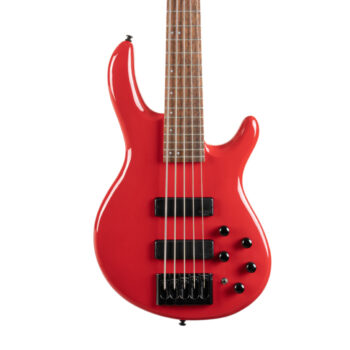 cort artisan c5 deluxe bass 5-string bass red