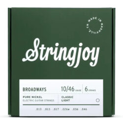 Stringjoy 10-46 Classic Light Gauge Broadways - Pure Nickel Electric Guitar Strings