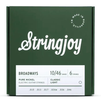 Stringjoy 10-46 Classic Light Gauge Broadways - Pure Nickel Electric Guitar Strings
